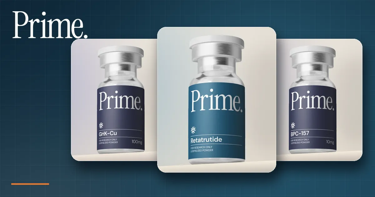 Prime Peptides Reddit 1 Prime Peptides Reddit guide: retatrutide, BPC-157 and GHK-Cu vials